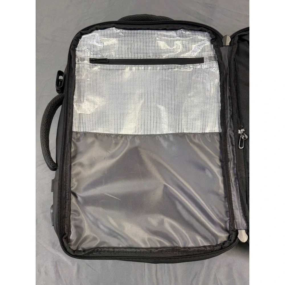 ReeYee Expandable 25L-40L Travel Backpack Black Laptop Bag Business Commute